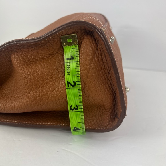 DOONEY & BOURKE 1975 MINI EAST/WEST TASSEL PEBBLED TEXTURED TOTE BAG,“TAN” COLOR - Picture 15 of 16